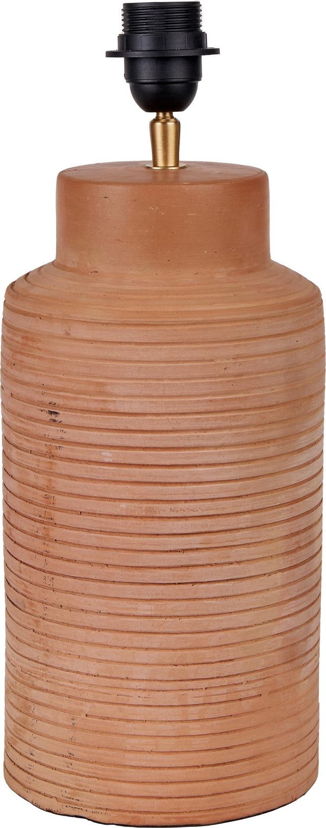 Sierra Natural Tall Ribbed Terracotta Table Lamp Base