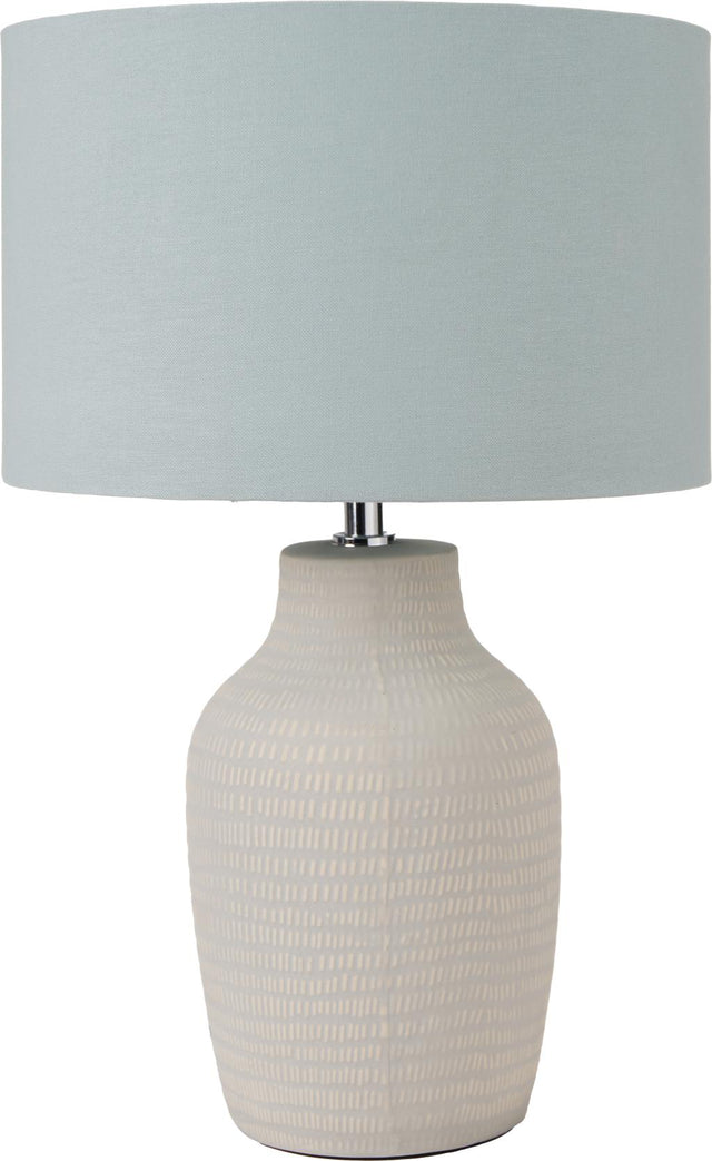 Kai Duck Egg Textured Tall Ceramic Table Lamp