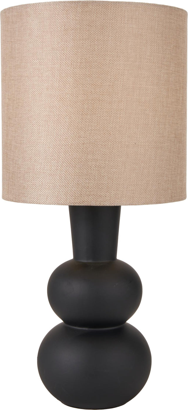 Aaliyah Black Curved Bottle Ceramic Table Lamp