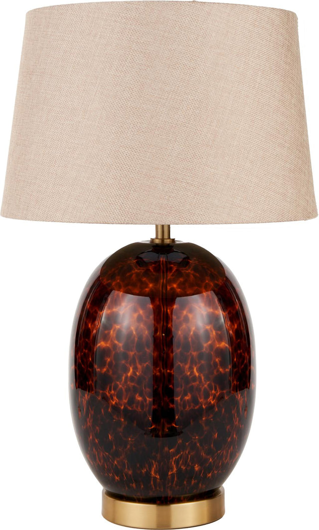 Lucien Tortoiseshell Glass Tall Table Lamp