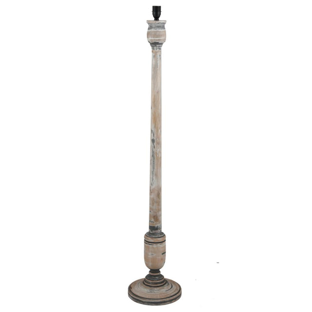 Captiva Grey and White Wash Mango Wood Floor Lamp Base