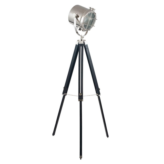 Beckett Black and Silver Tripod Marine Floor Lamp