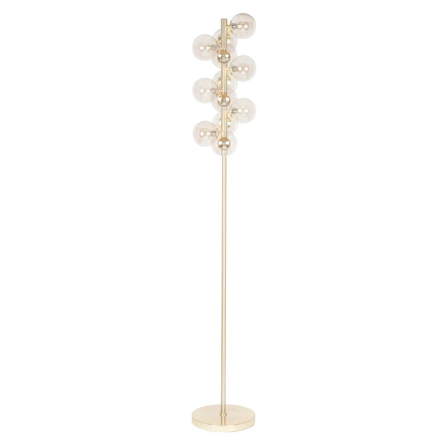 Vecchio Lustre Glass Orb and Gold Floor Lamp