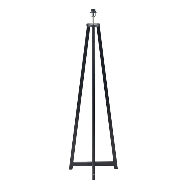 Whitby Matt Black Wood Tapered 4 Post Floor Lamp Base