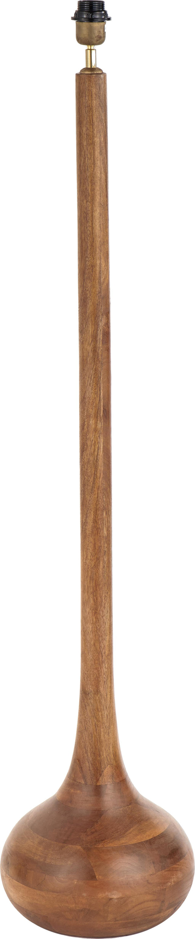 Toma Oiled Wood Tall Neck Floor Lamp Base