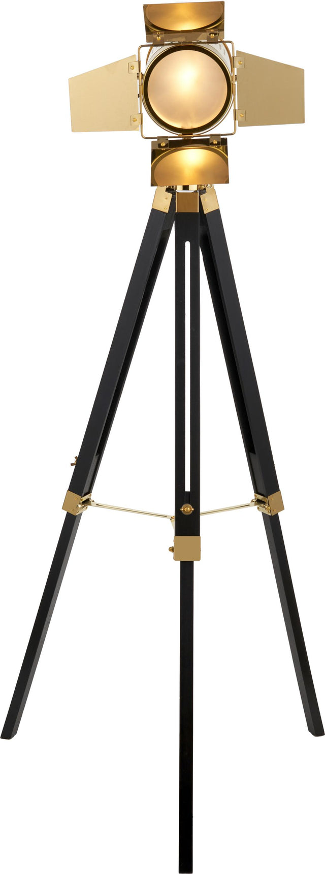 Hereford Gold and Black Tripod Floor Lamp