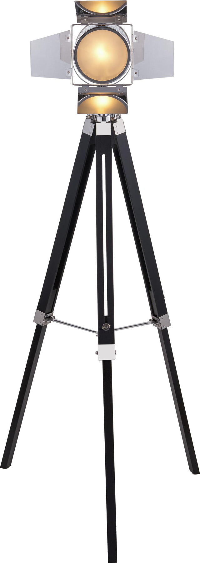 Hereford Silver and Black Tripod Floor Lamp