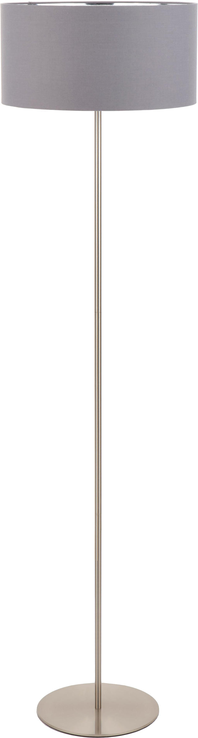 Elin Brushed Silver & Steel Grey Floor Lamp