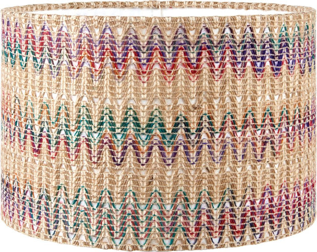 Langtang 30cm Multi Colour Woven Cylinder Shade