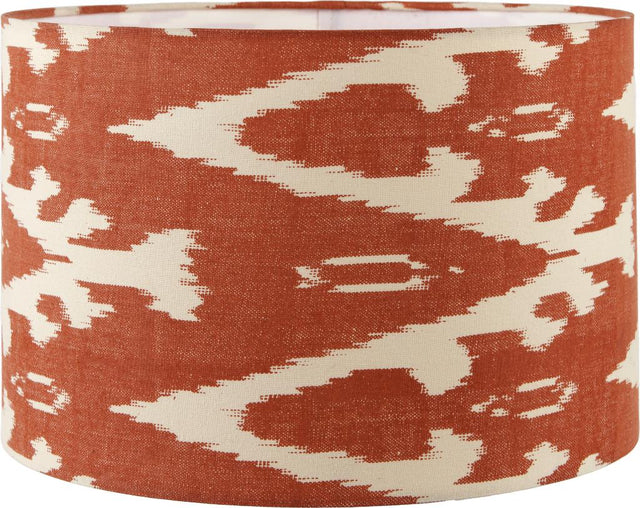 Lars 40cm Cinnamon Ikat Patterned Cylinder Shade