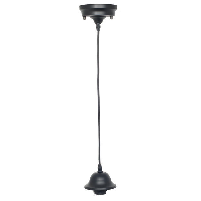 Black Retro Electrified Ceiling Fitting