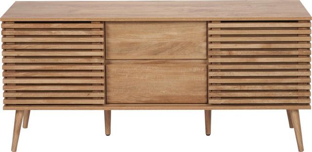 Larvik Natural Eucalyptus Wood 2 Door 2 Drawer Sideboard