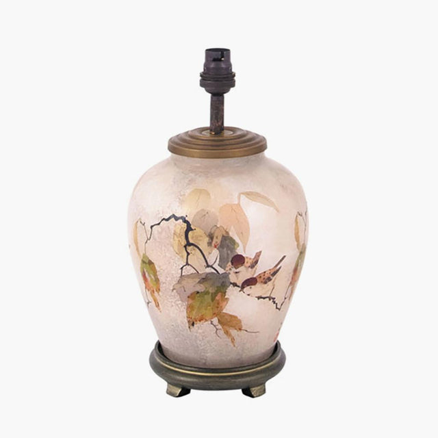 RHS Chinese Bird Small Glass Table Lamp Base