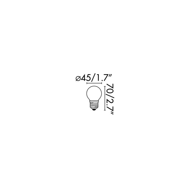 Bulb G45 E27 MATE LED 4,5W 2700K DIMABLE