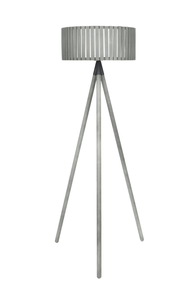 Rabanne Slatted Antique Wood Tripod Floor Lamp