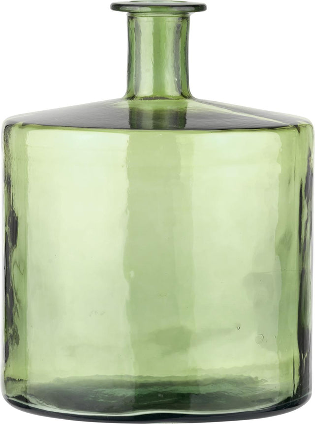 Forest Green Recycled Glass Bottle Vase