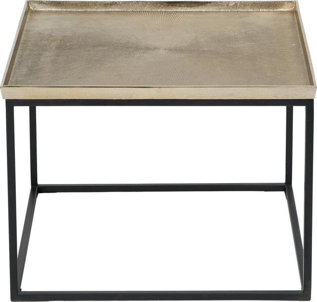 Franklin Gold Cast and Black Metal Coffee Table