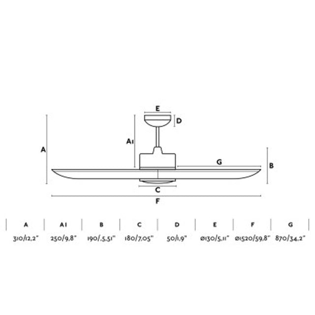 TONIC L LED fan with DC motor