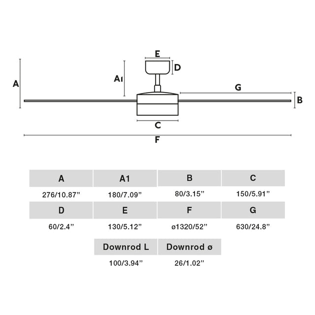 CRUISER L LED fan with DC SMART motor