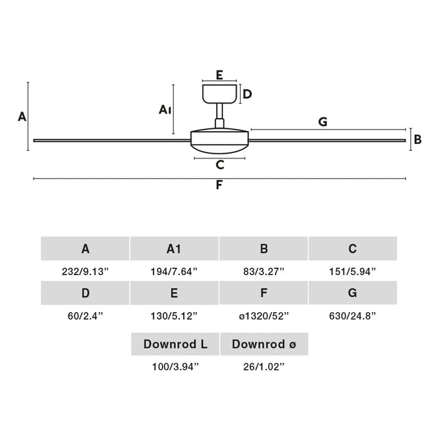 CRUISER L fan with DC motor