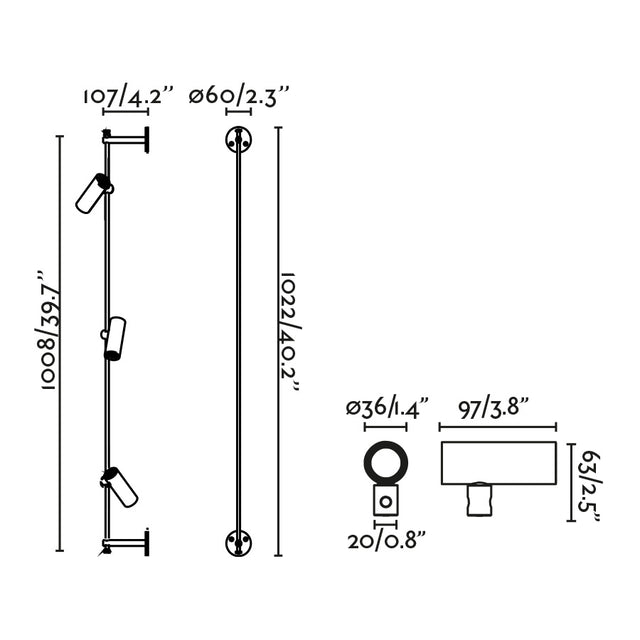 CLAP linear wall lamp/ceiling