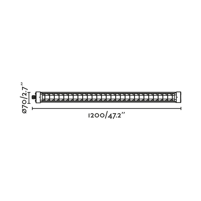 SCUBA LOUVER 1200 ceiling lamp