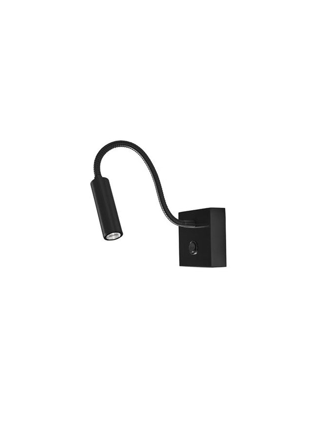 MADISON Black Aluminium Adjustable Switch On/Off LED Samsung 3 Watt 190Lm 3000K IP20 L: 32 W: 8 H: 8 cm