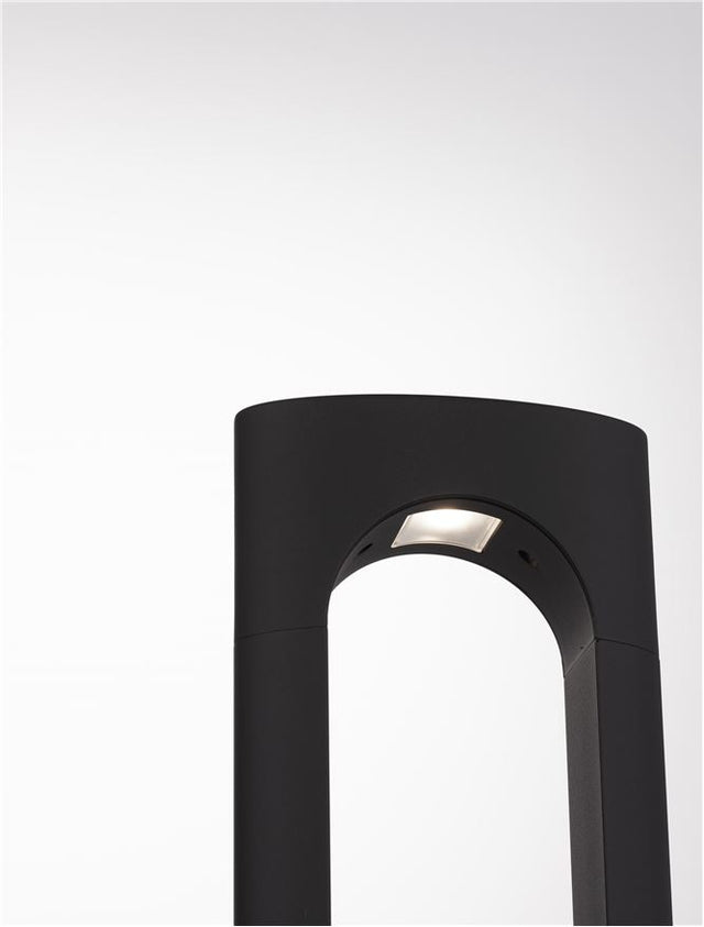 PORTAL Black Aluminium & Acrylic LED 13.5 Watt 890Lm 3000K 220-240 Volt Beam Angle 296º IP54 L: 17.8 W: 6.9 H: 65 cm