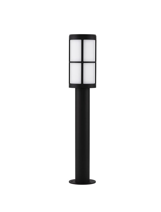 STONE Black Aluminium & Acrylic LED E27 1x12 Watt 220-240 Volt IP54 Bulb Excluded D: 12 W: 12 H: 65 cm