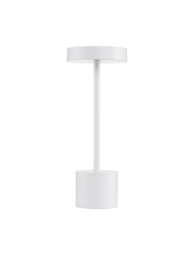 FUMO White Aluminium & Acrylic LED 2 Watt 230Lm 3000K 220-240 Volt Beam Angle 163º IP54 Switch On/Off / USB Wire D: 11.8 H: 30 cm