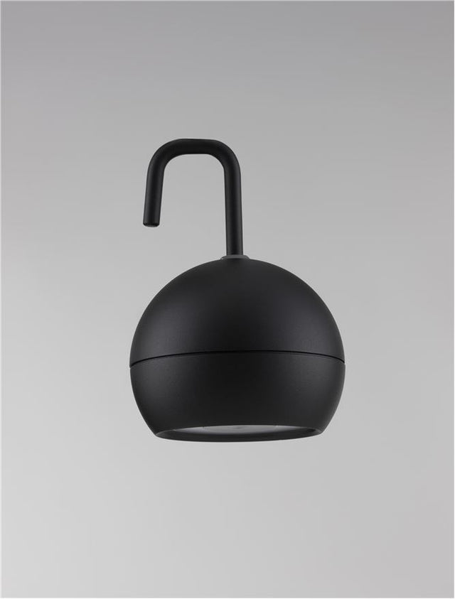 VENEDO Black Aluminium & Acrylic LED 2 Watt 3,7 Volt 180 Lm 3000K IP54 D: 10.2 W: 10.2 H: 15 cm