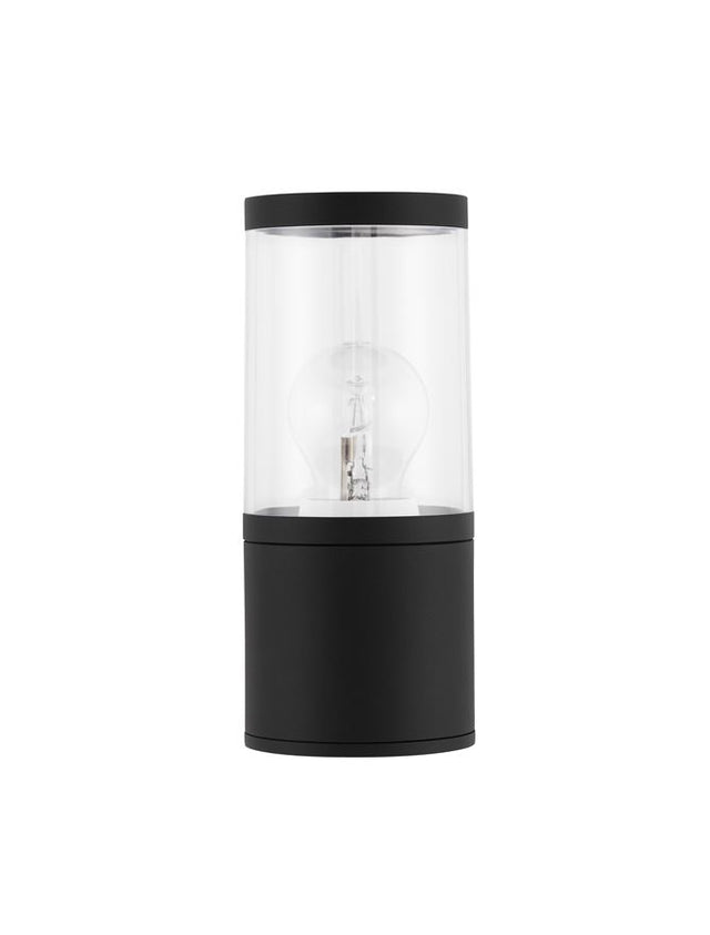 CETERA Black Aluminium & Acrylic LED E27 1x12 Watt 220-240 Volt IP54 Bulb Excluded D: 9 W: 14.1 H: 21 cm