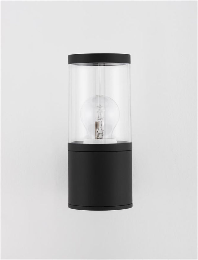 CETERA Black Aluminium & Acrylic LED E27 1x12 Watt 220-240 Volt IP54 Bulb Excluded D: 9 W: 14.1 H: 21 cm