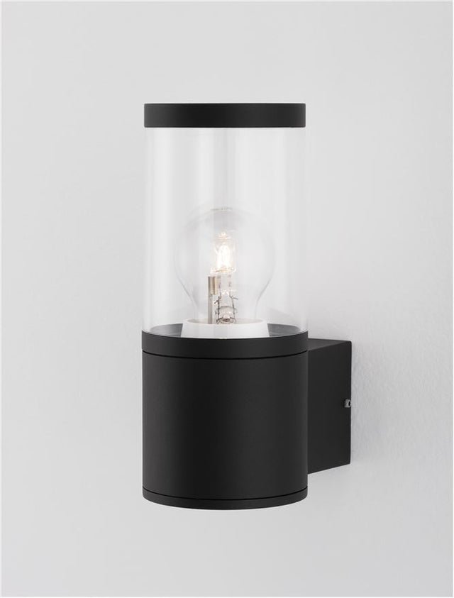 CETERA Black Aluminium & Acrylic LED E27 1x12 Watt 220-240 Volt IP54 Bulb Excluded D: 9 W: 14.1 H: 21 cm