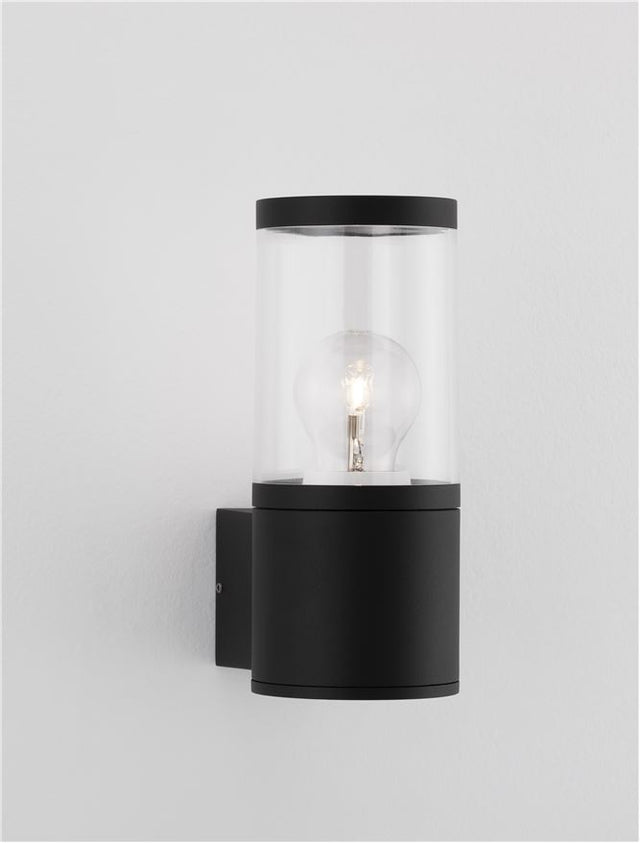 CETERA Black Aluminium & Acrylic LED E27 1x12 Watt 220-240 Volt IP54 Bulb Excluded D: 9 W: 14.1 H: 21 cm