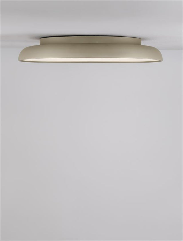 LINUS 3000K Triac Dimmable Champagne Gold Aluminium & Acrylic LED 50 Watt 220-240 Volt 3741Lm IP20 D: 60 H: 9 cm