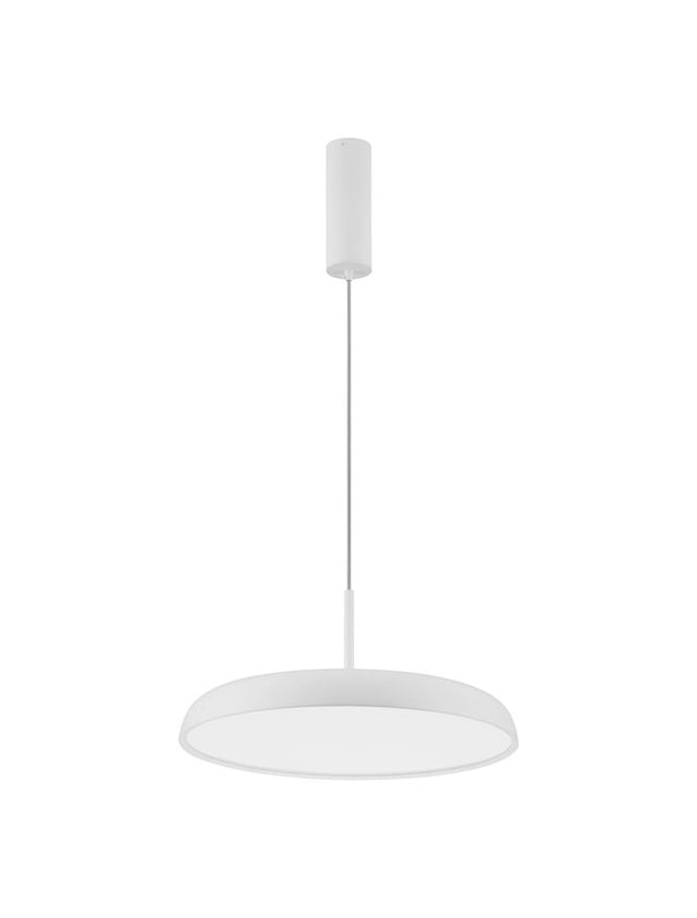 LINUS 2700-4000K CCT Dimmable Sandy White Aluminium & Acrylic LED 40 Watt 220-240 Volt 2541Lm IP20 Remote Control Included D: 45 H: 150 cm Adjustable Height