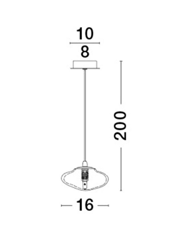 KING Brass Gold Metal Blown Clear Glass LED G9 1x5 Watt 230 Volt IP20 Bulb Excluded D: 16 H: 200 cm Adjustable Height