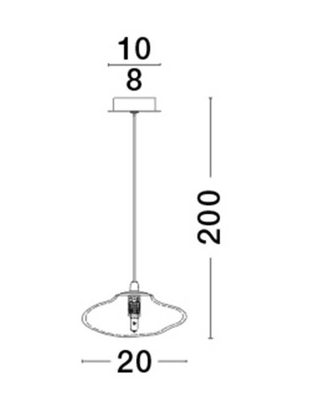 KING Brass Gold Metal Blown Clear Glass LED G9 1x5 Watt 230 Volt IP20 Bulb Excluded D: 20 H: 200 cm Adjustable Height