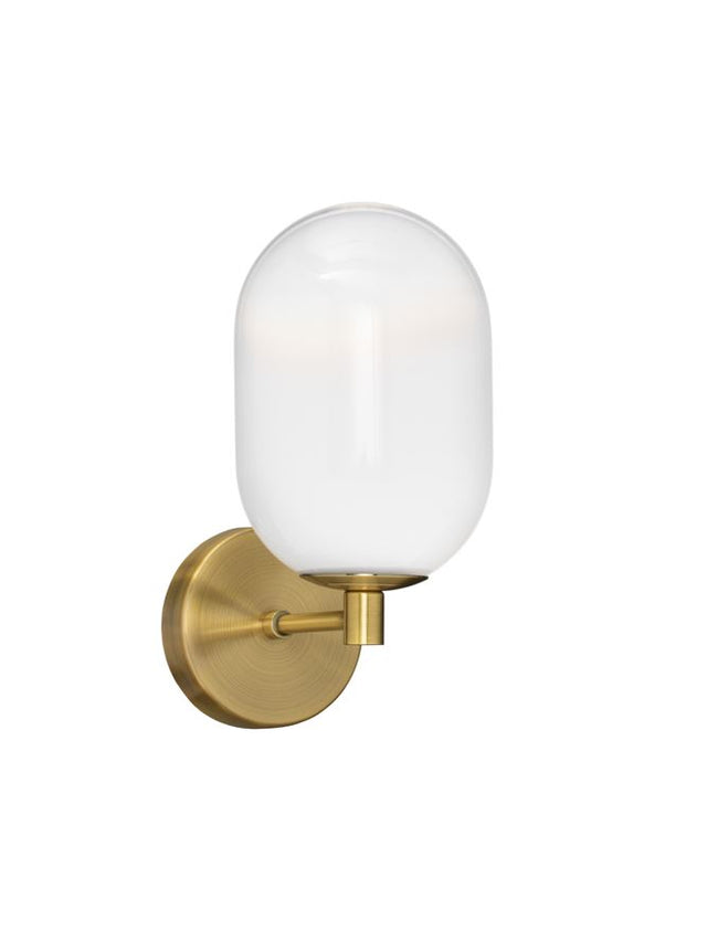 BALOR Brass Gold Metal Gradient White Glass LED G9 1x5 Watt 230 Volt IP20 Bulb Excluded L: 12 W: 18 H: 24.5 cm