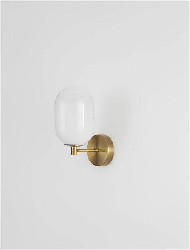 BALOR Brass Gold Metal Gradient White Glass LED G9 1x5 Watt 230 Volt IP20 Bulb Excluded L: 12 W: 18 H: 24.5 cm