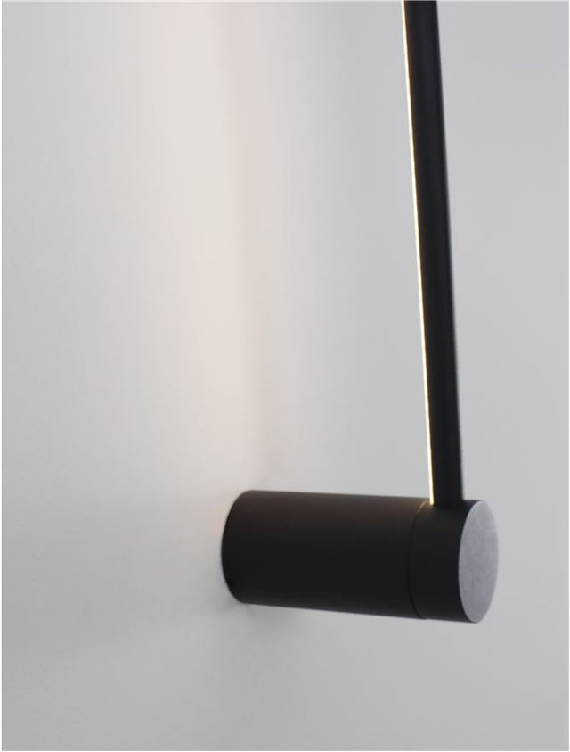 SYNTHESI Sandy Black Aluminium & Acrylic LED 17 Watt 230 Volt 777Lm 3000K IP20 L: 6 W: 10 H: 60 cm