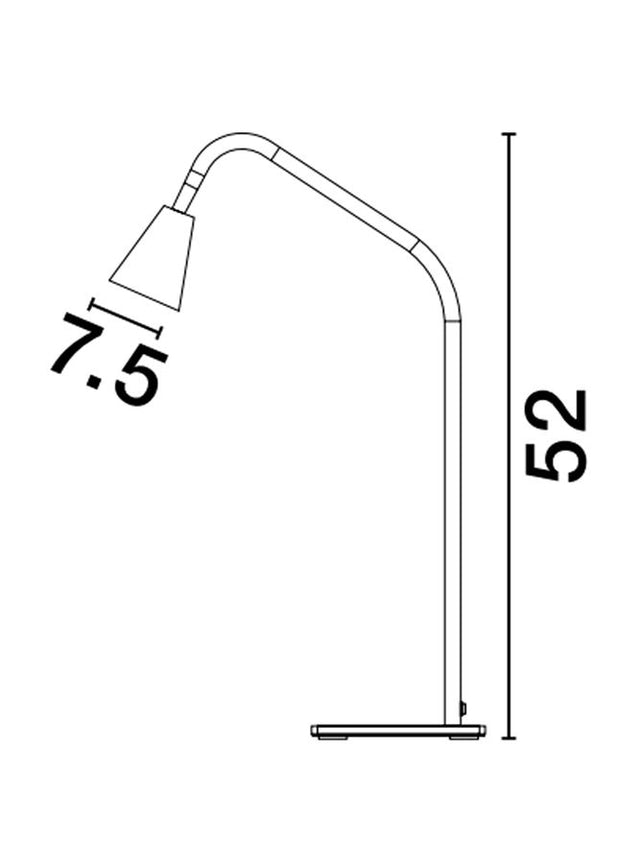 GEKO Sandy Black Aluminium & Gold LED GU10 1x10 Watt 220-240 Volt IP20 Bulb Excluded D: 7.5 H: 52 cm