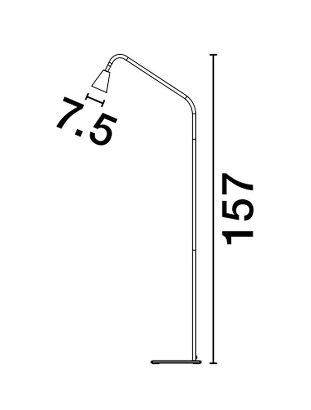 GEKO Sandy Black Aluminium & Gold LED GU10 1x10 Watt 220-240 Volt IP20 Bulb Excluded Cable Length: 180 cm D: 7.5 H: 157 cm