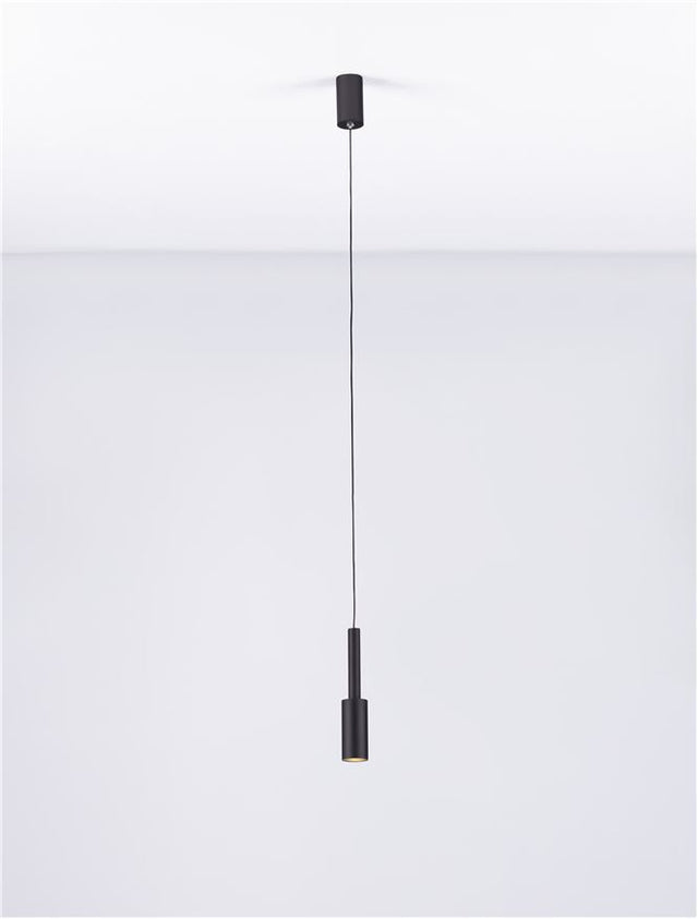 JOY Sandy Black Aluminium LED 7 Watt 220-240 Volt 703Lm 3000K IP20 D: 4 H: 200 cm Adjustable Height