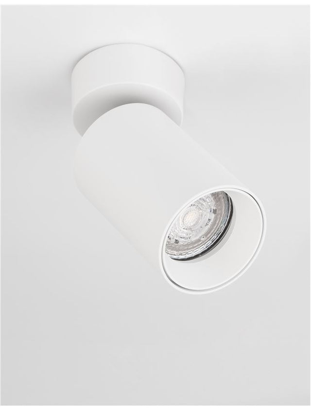 TOD Sandy White Aluminium LED GU10 1x10 Watt 220-240 Volt IP20 Bulb Excluded D: 5.7 H1: 9 H2: 13 cm Rotating & Adjustable