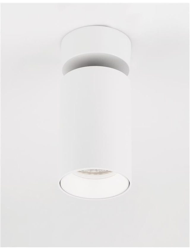 TOD Sandy White Aluminium LED GU10 1x10 Watt 220-240 Volt IP20 Bulb Excluded D: 5.7 H1: 9 H2: 13 cm Rotating & Adjustable