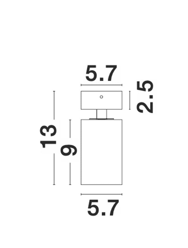 TOD Sandy White Aluminium LED GU10 1x10 Watt 220-240 Volt IP20 Bulb Excluded D: 5.7 H1: 9 H2: 13 cm Rotating & Adjustable