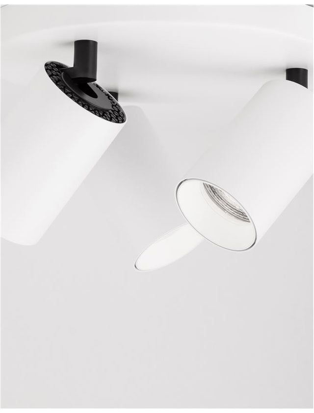 TOD Sandy White Aluminium LED GU10 3x10 Watt 220-240 Volt IP20 Bulb Excluded D: 22 H1: 9 H2: 12.7 cm Rotating & Adjustable