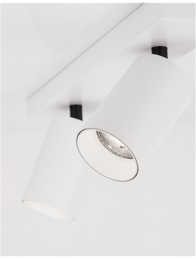 TOD Sandy White Aluminium LED GU10 2x10 Watt 220-240 Volt IP20 Bulb Excluded L: 35 W: 6 H: 12.7 cm Rotating & Adjustable